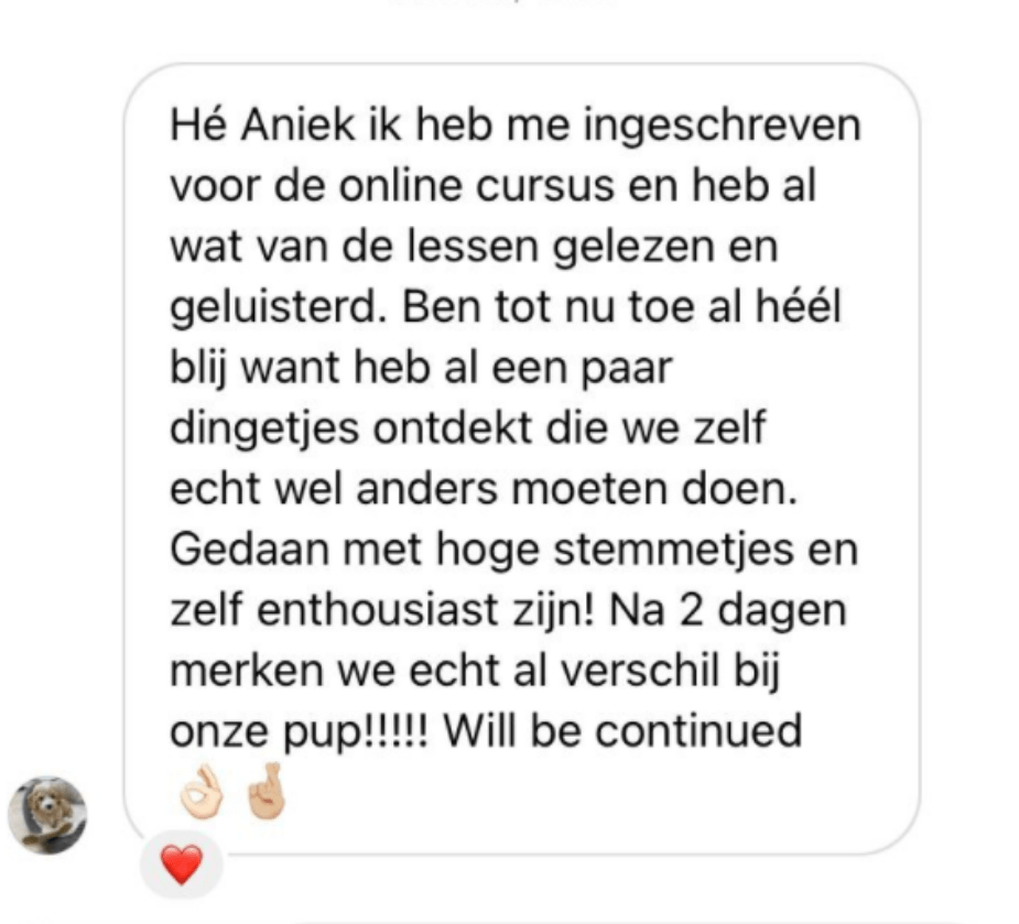 Ervaringen Aniek Wendt