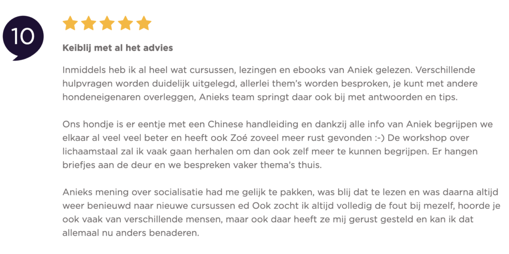 Review Aniek Wendt